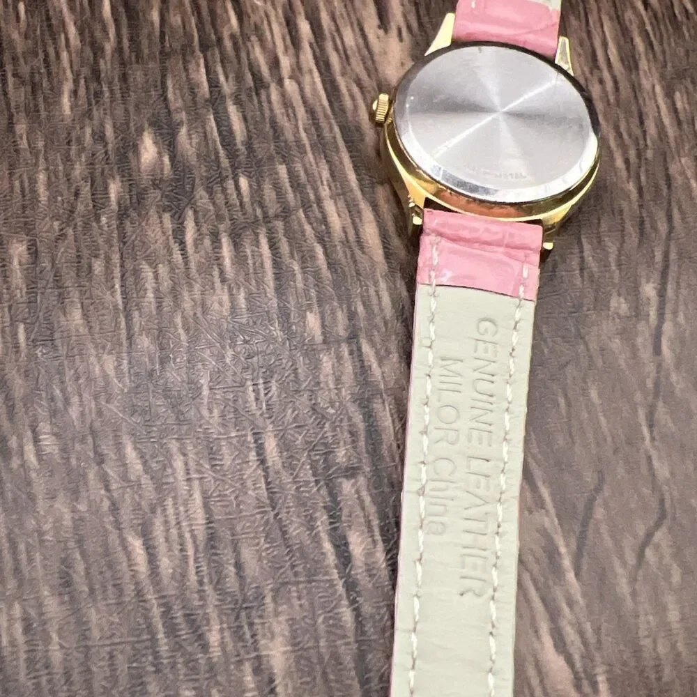 Wittnauer Pegasus Watch Women 24mm Champagne Dial Gold Tone Round New Battery